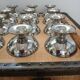 12 coupes à glace anciennes en inox