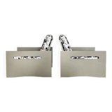 Vintage lounge chairs – newly upholstered in geometric fabric