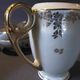 10 cups and tea saucers Limoges porcelain DRB Manufacture decor signed JS