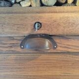 Light oak curtain binder
