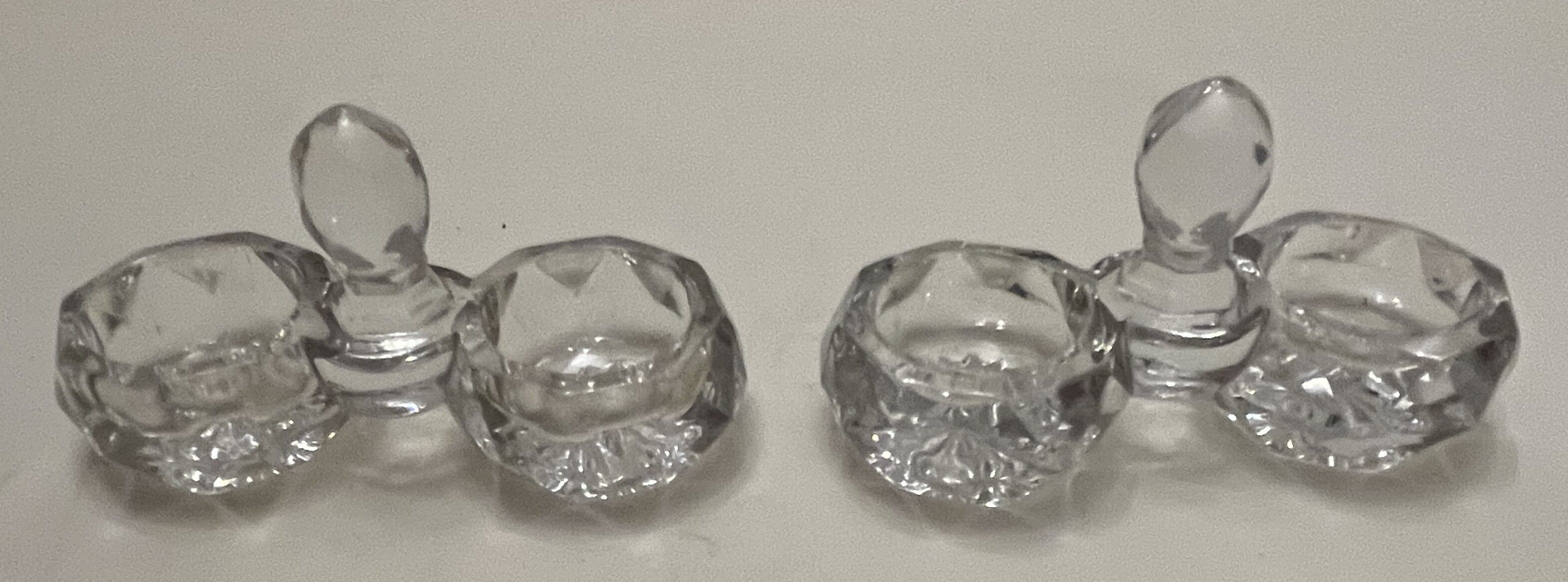 2 crystal salt shakers