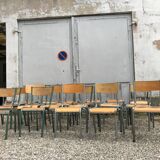22 former vintage school chairs
