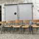 22 former vintage school chairs