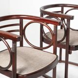 Pair of Fledermaus armchairs by Joseph Hoffman, Vienna, 1900s
