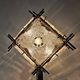 Brutalist floor lamp with Murano glass panels by Longobard.