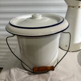 Pitcher bowl and enameled bucket
