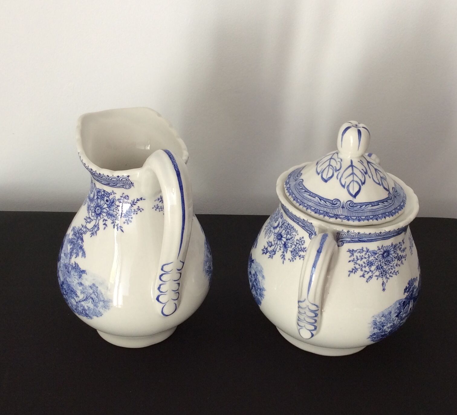 Milk pot and sugar maker KG LUNEVILLE "Tradition" Special Grand Feu (lack coffee maker)