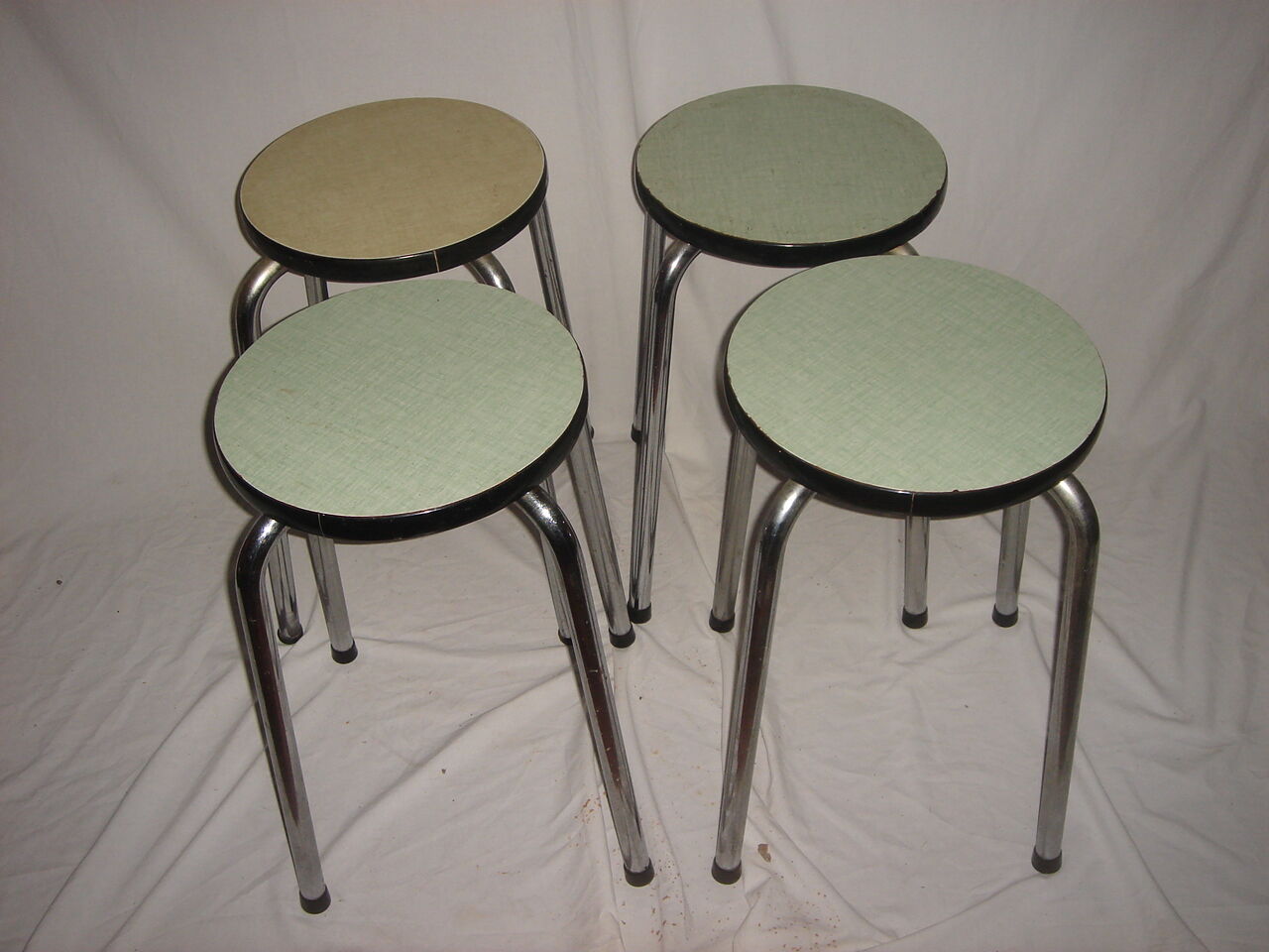 1965 Green or yellow formica stool