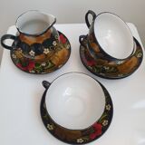 Hand-painted Russian tea service or coffee khokhloma