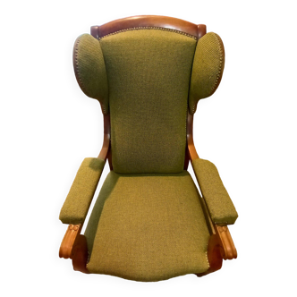 Fauteuil Voltaire à oreilles Louis Philippe