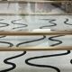 Vintage Pierre Vandel Paris Coffee Table Gold Aluminum and Glass with Two Trays 70'