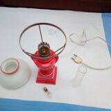 Red ceramic lamp