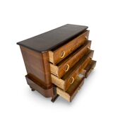 Commode italienne Art déco en ronce de noyer, années 1920