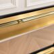 Vintage black and gold console with two glass shelves – 70s/80s