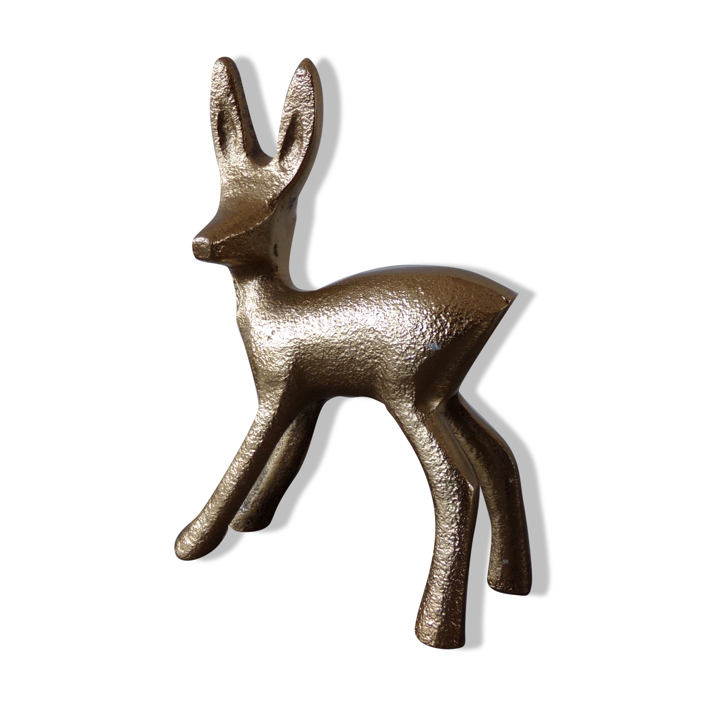 Minimalist gold metal fawn