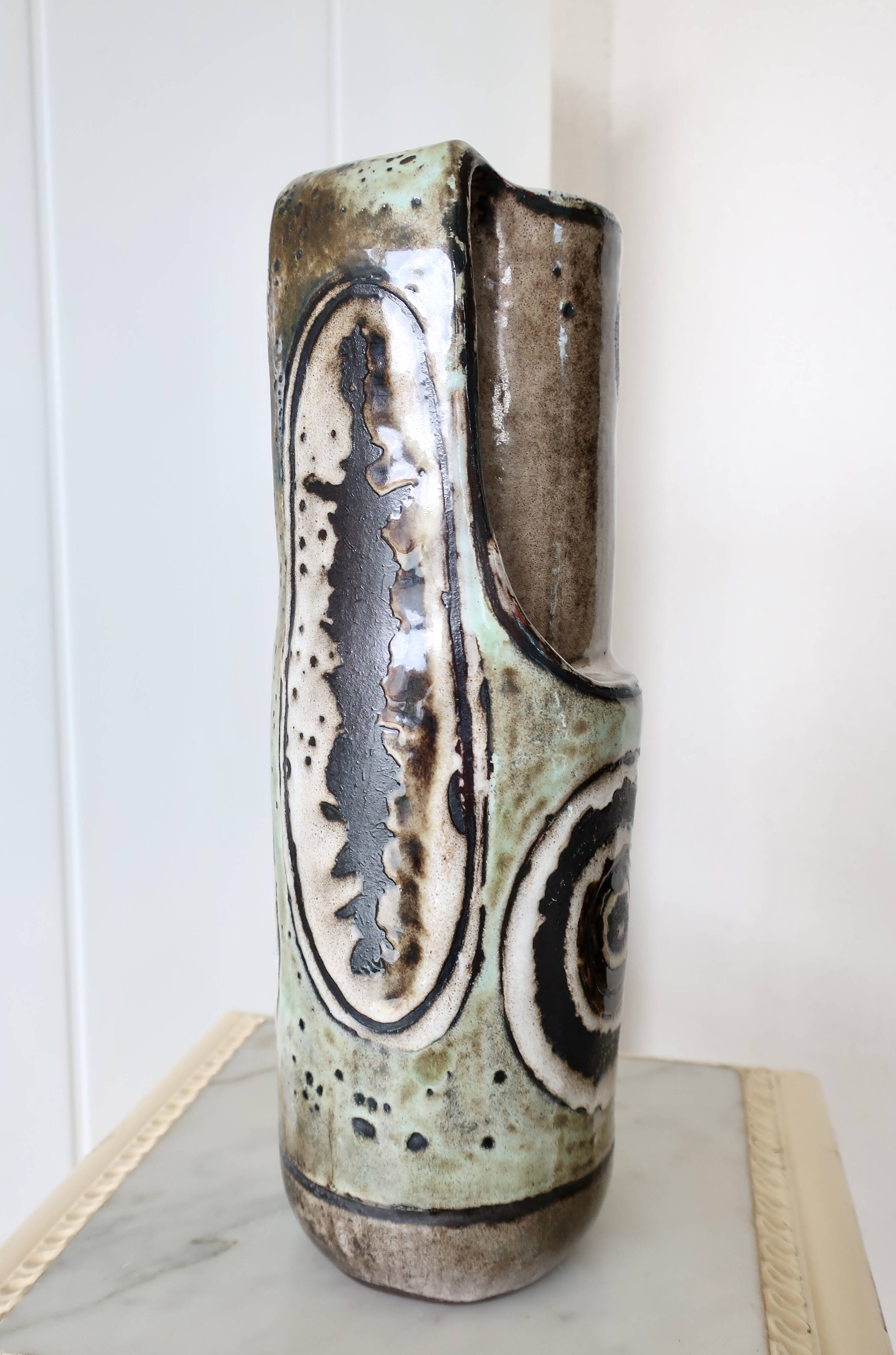 Paul Quéré & Ariane Mathieu Rare Zoomorphic Pitcher Signed, Dated, Numbered 3 out of 20