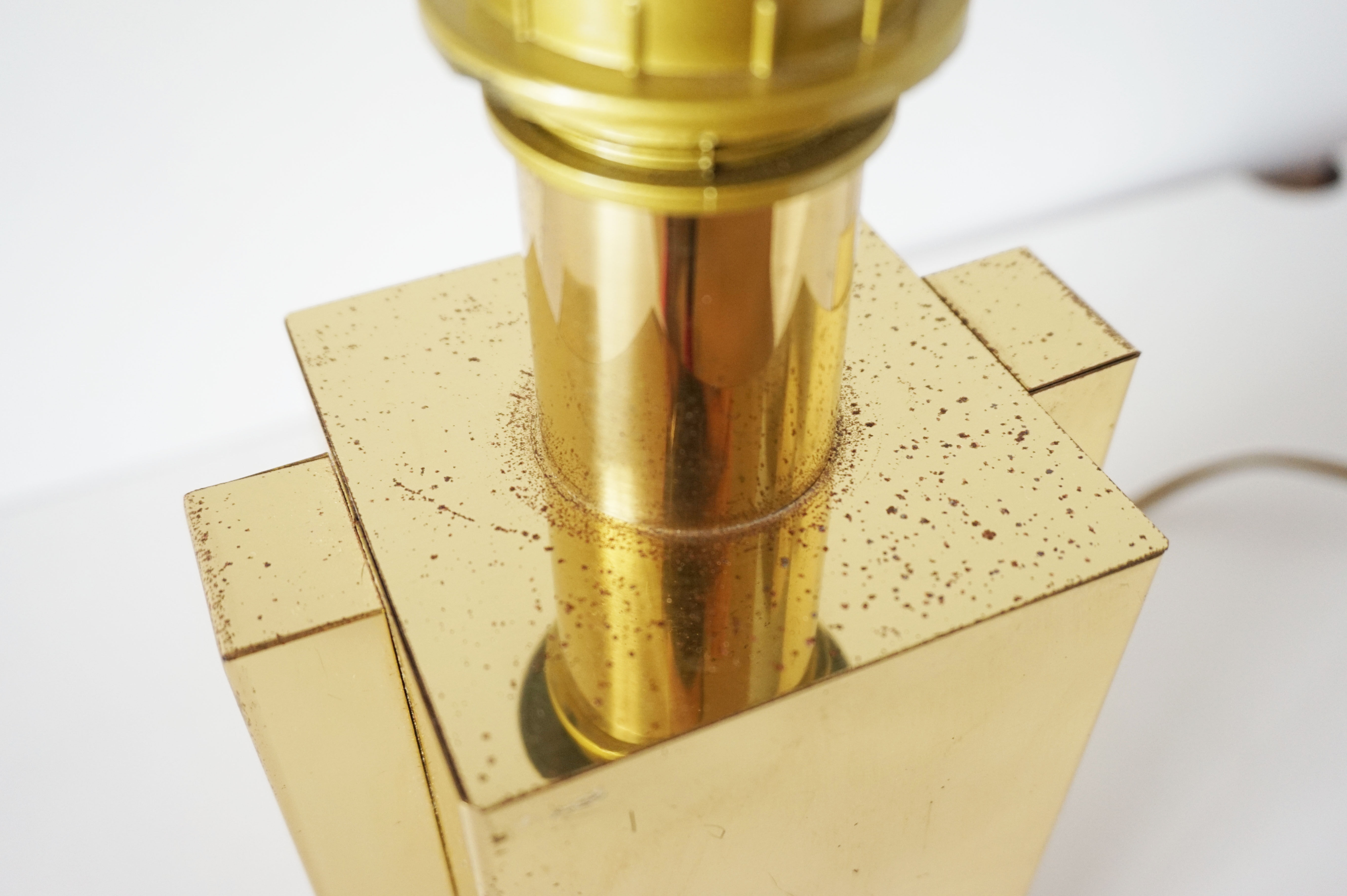 Vintage gold metal lamp foot