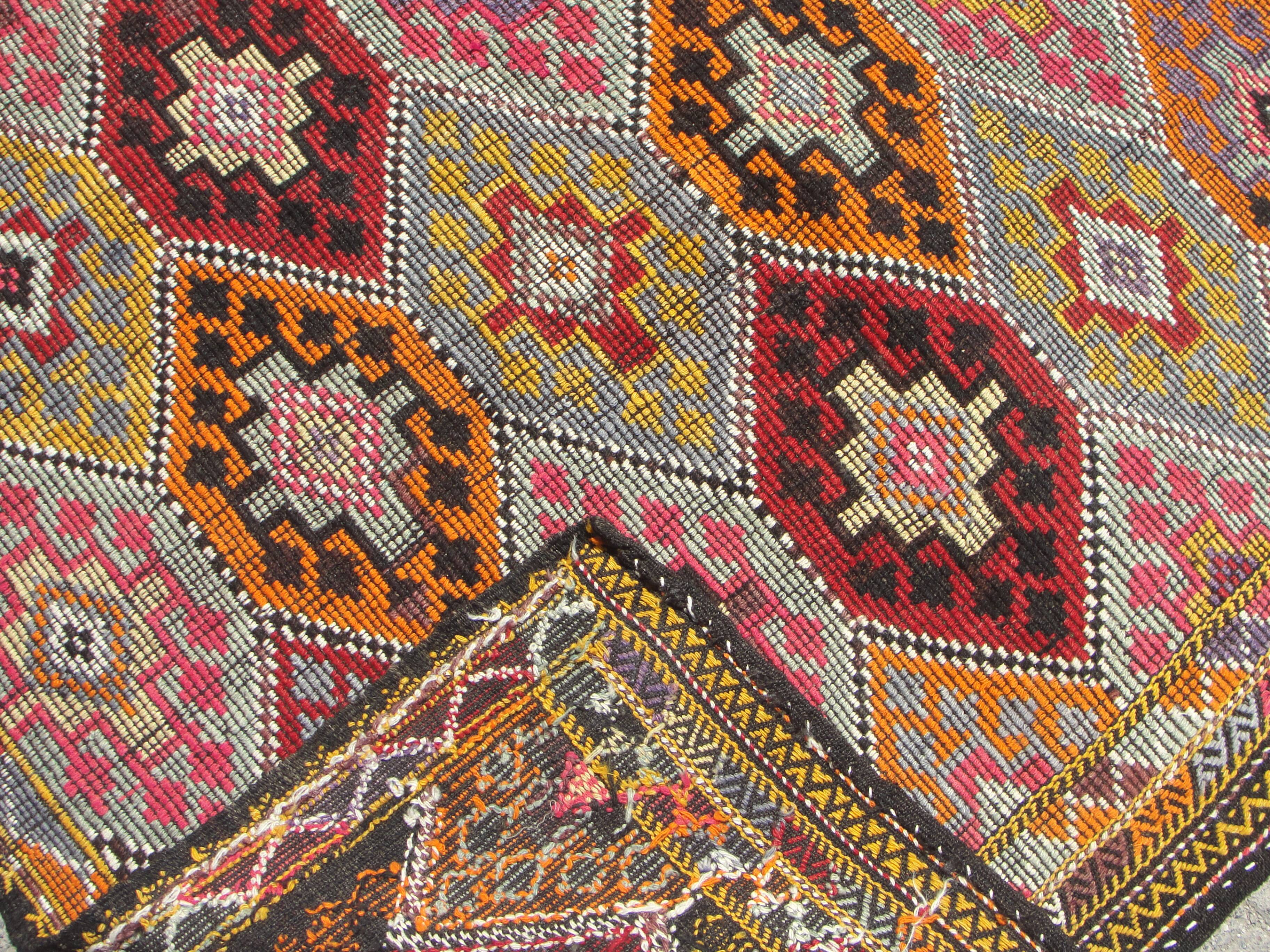 Large Kilim Rug, Vintage Rug, Home Decor rug, Turkish Kilim