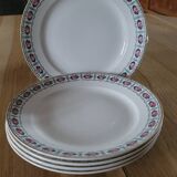 5 antique dessert plates