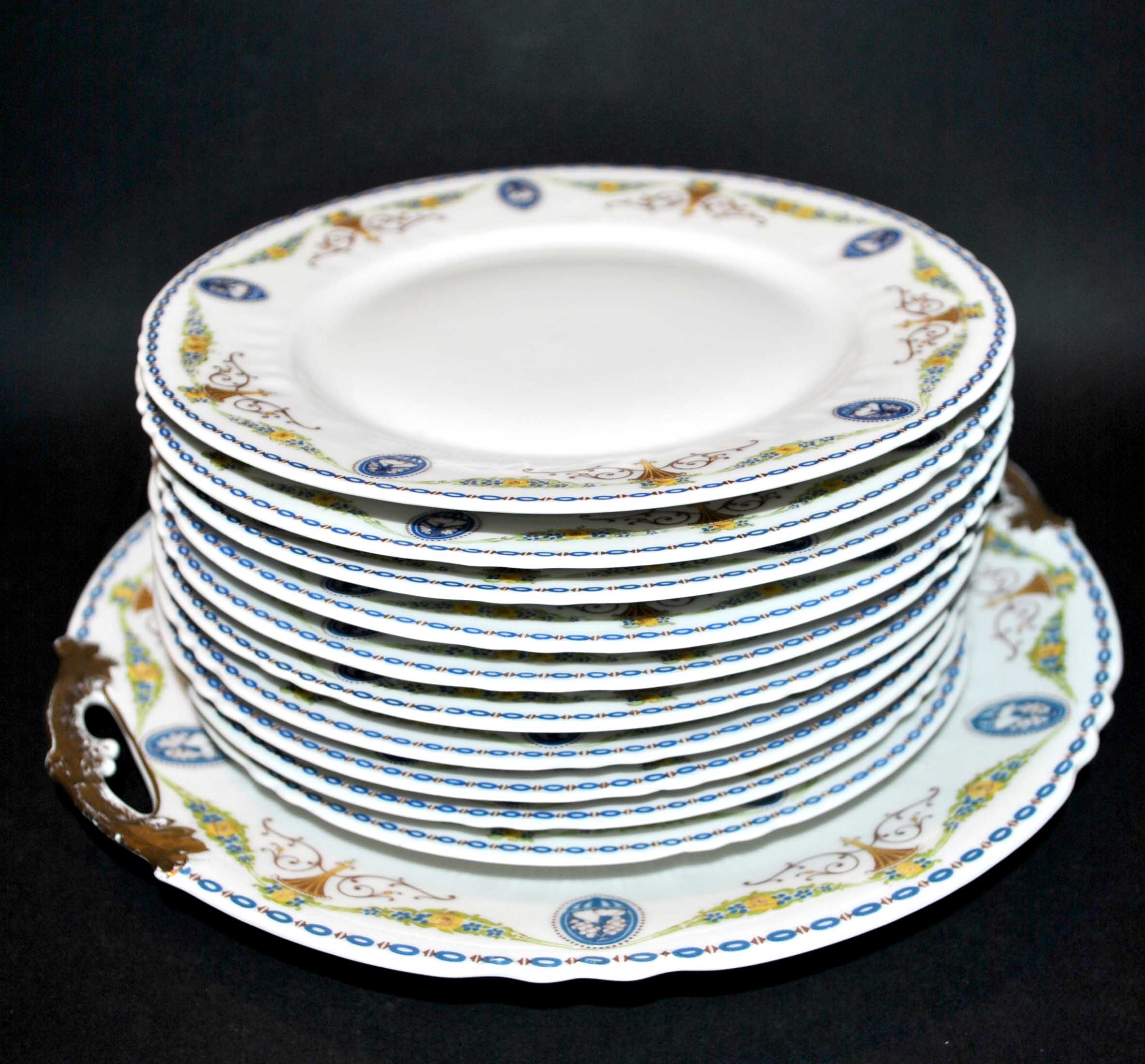Limoges porcelain dessert service
