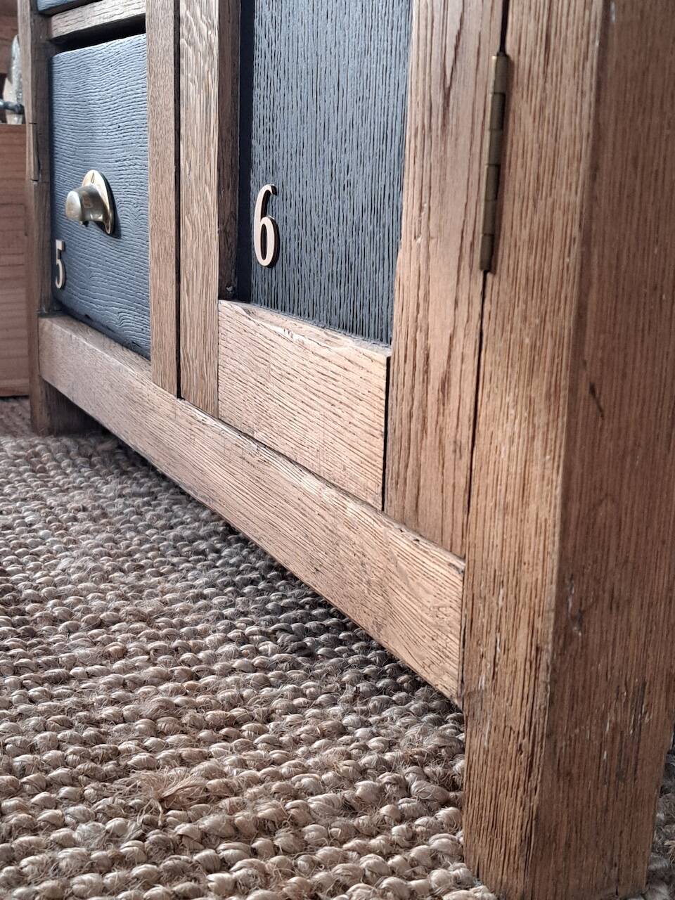 Vintage high sideboard in solid oak
