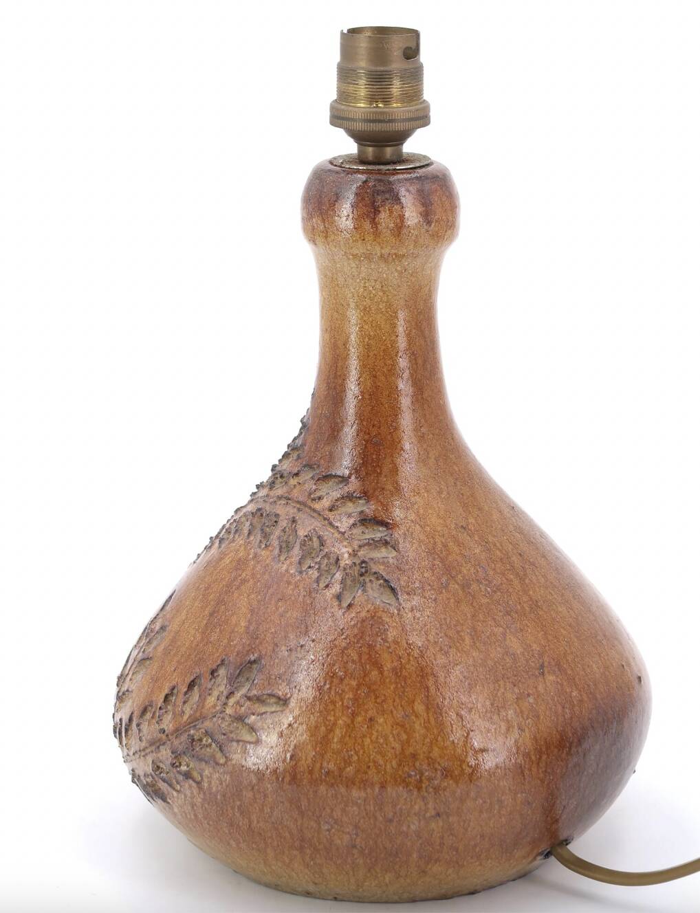 Ceramic lamp base signed Sésame Vallauris