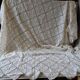 Old vintage handmade cotton crochet bed cover