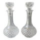 2 wine decanters, Arques crystal, Longchamp model