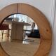 Round Scandinavian pine mirror from the 1970s.