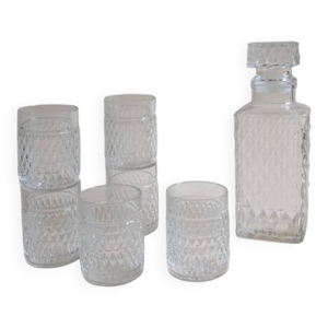 carafe à whisky et 6 - verres