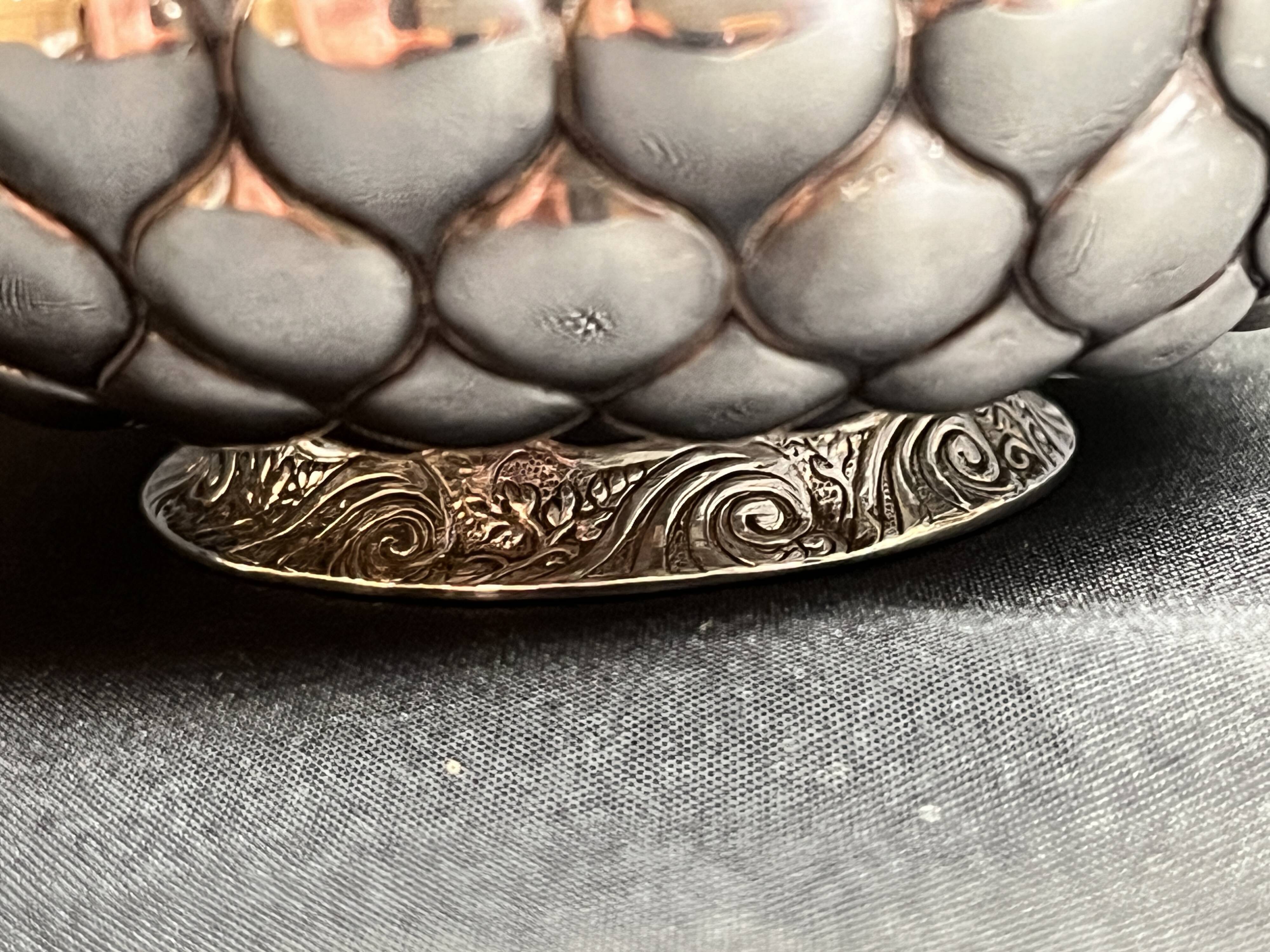 Empty pocket cup in silver metal 20th century