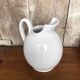 Old Nicola FASANO White Enameled Terracotta Pitcher Italy Vintage #A763