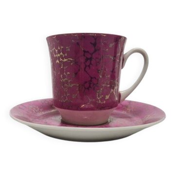Vintage Polish cup and saucer from Ćmielów pottery, 1970s, set of 2