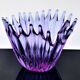 Vase - Grande Coupe en Cristal Violet • Vintage • Cristallerie de Bayel  • 1950