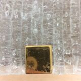 Scandinavian square wall lamp perspex and teak, ceiling lamp