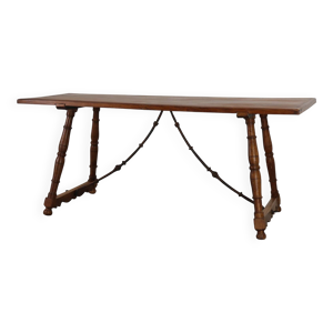 Table tréteau en noyer