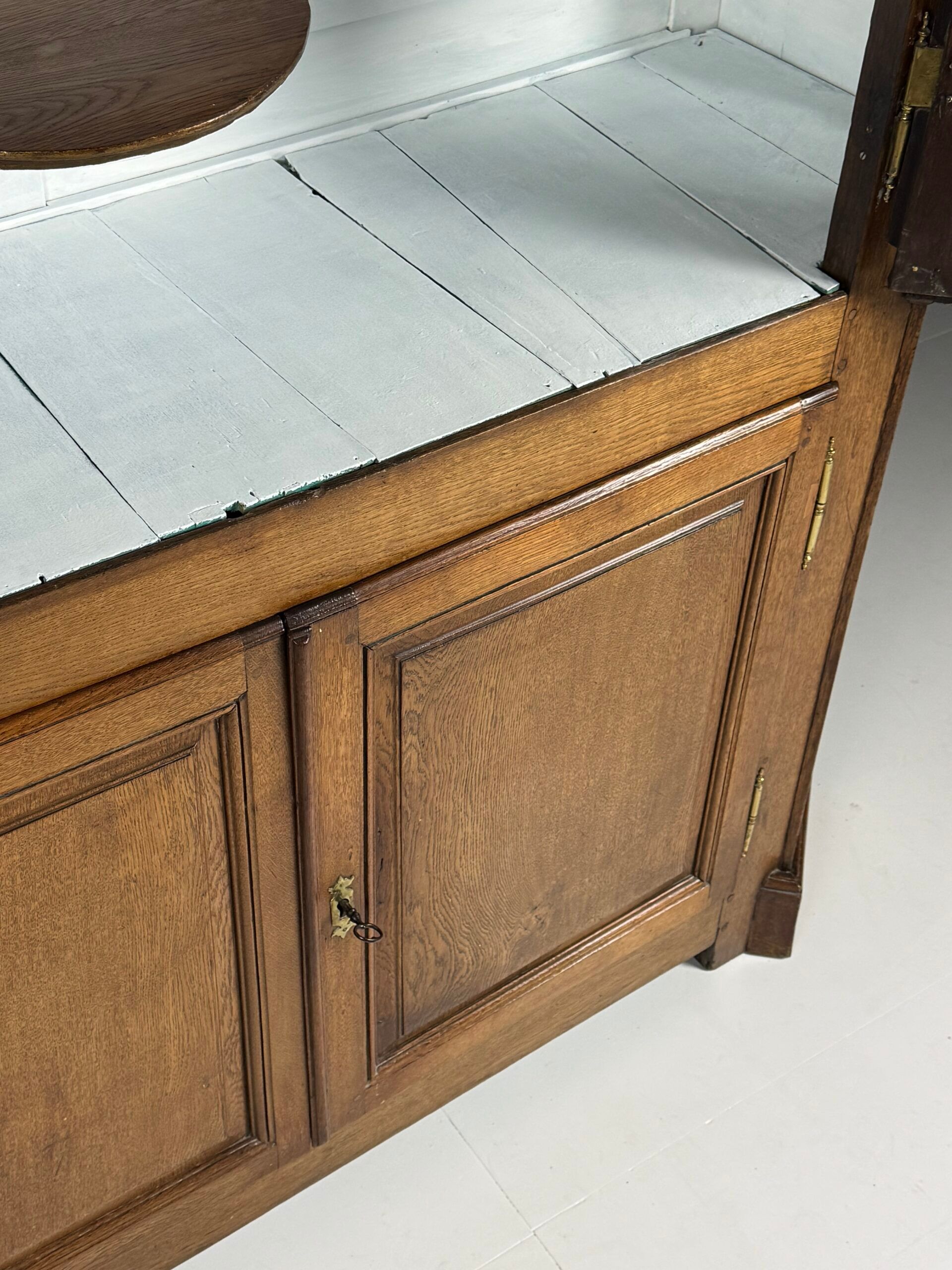 Bookcase buffet cabinet oak Belgian
