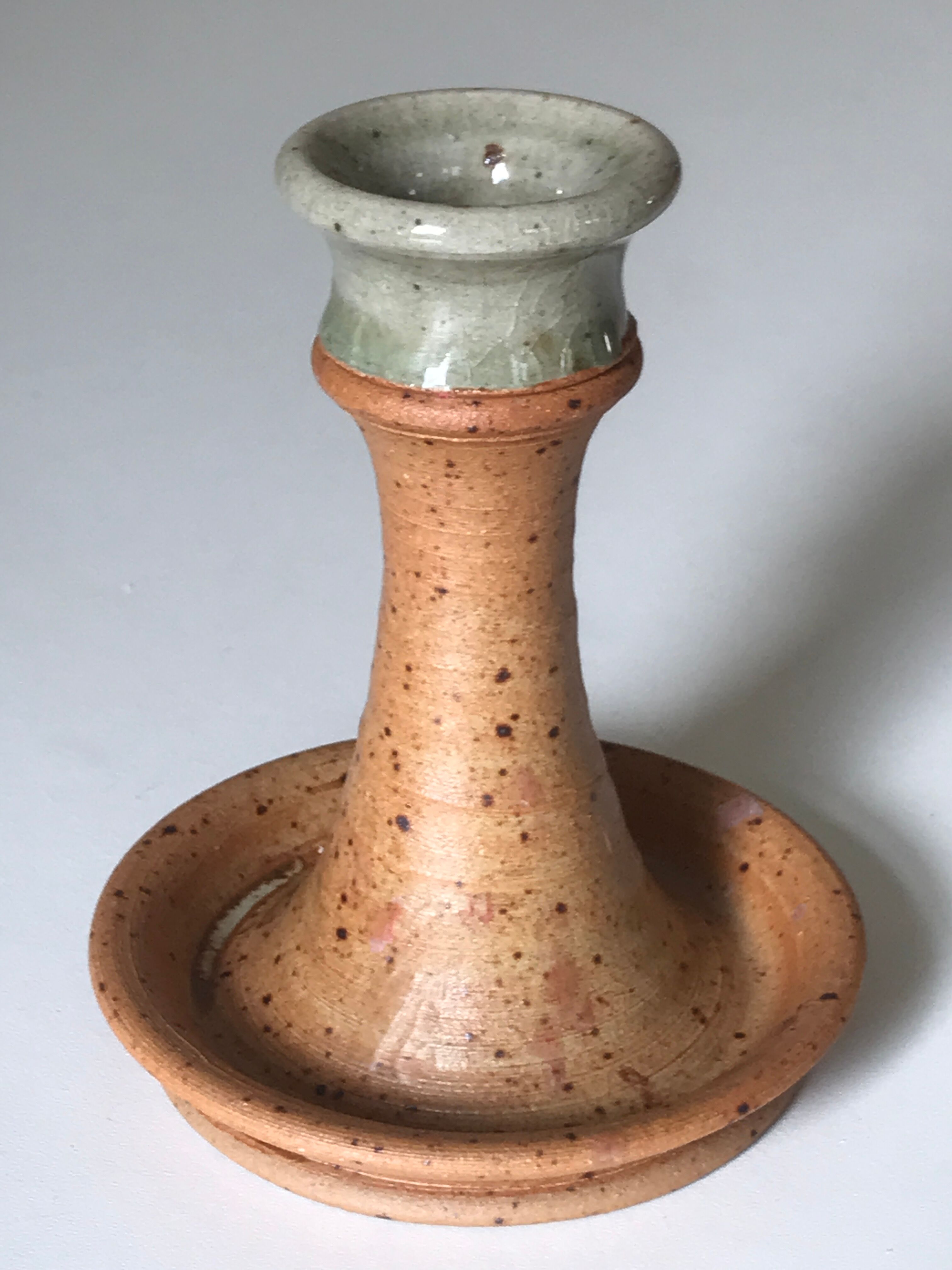 Vintage sandstone candle holder 1960