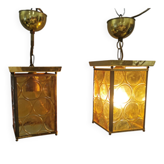 Two lantern lamps from Fischer Leuchten, 1960s–70s.