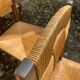 Six brutalist chairs straws and wood 60s