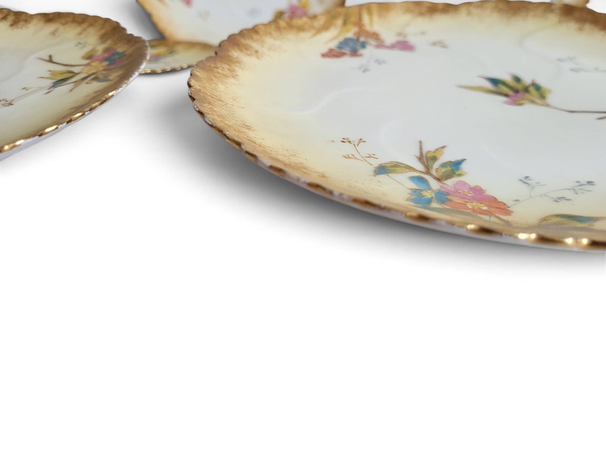 8 porcelain plates from Limoges, Martial Redon / Art Nouveau