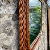 Vintage rattan mirror