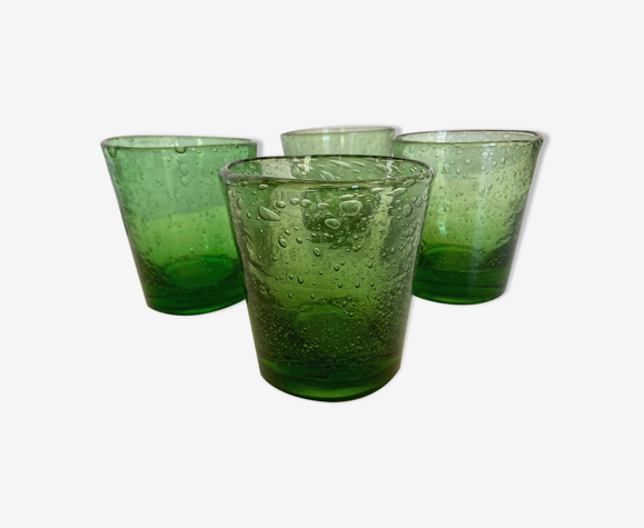 Set de 4 verres gobelets en verre bullé de Biot XXL | Selency