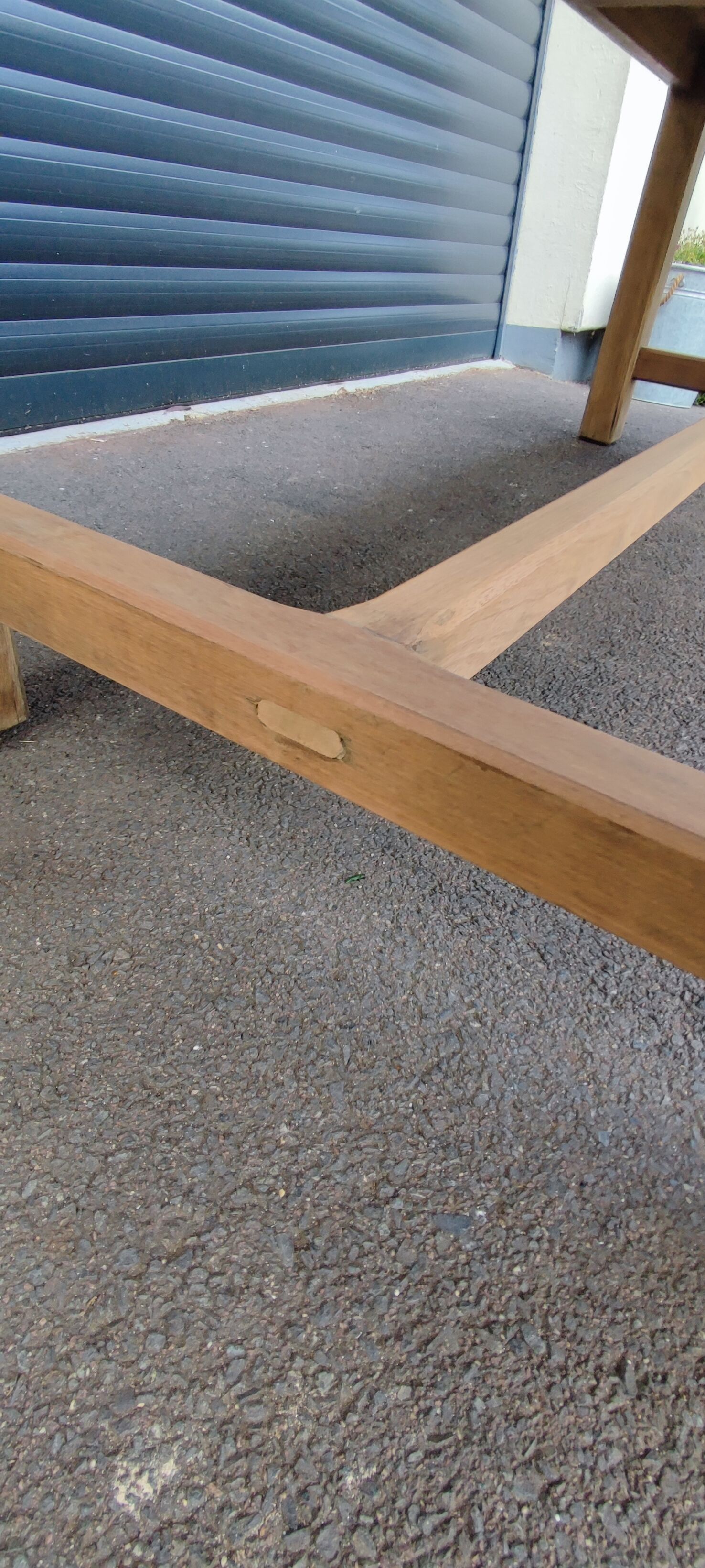 Farmhouse table with its bench