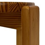 Mid century pinewood stool, 1960s minimalistic design