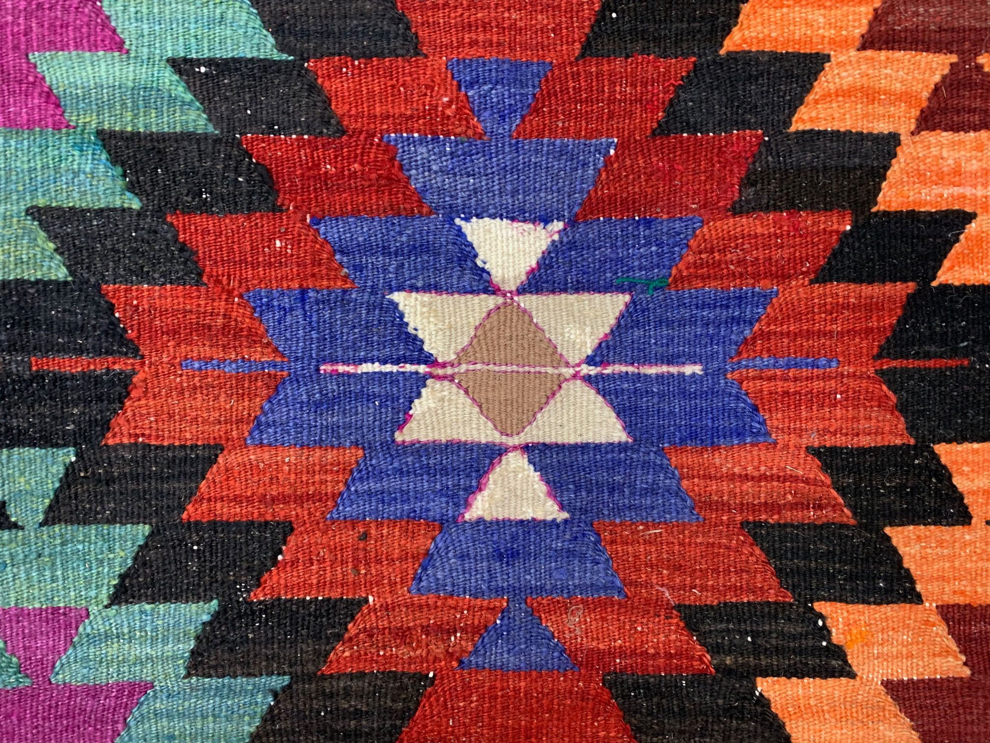 Turkish kilim rug 340x188 cm wool