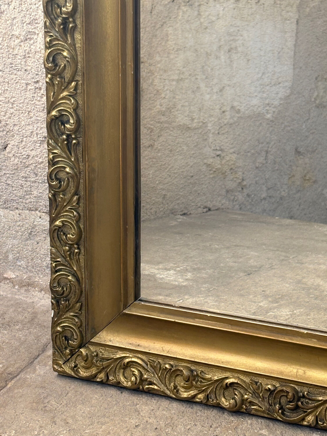 Large gilded antique mirror
