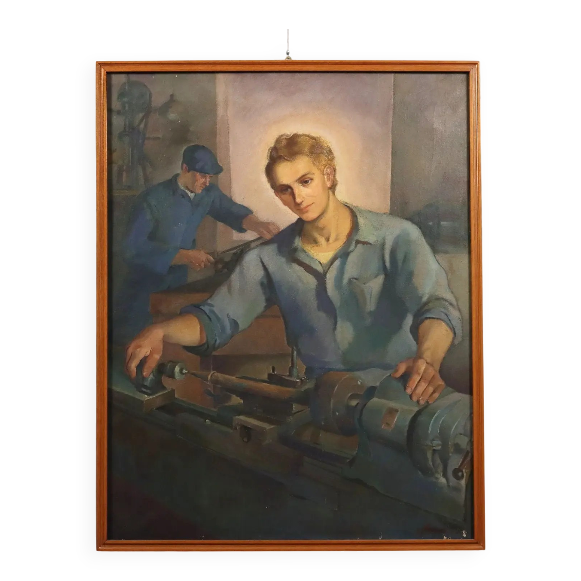 Modern painting signed by Mario Venzo, oil on canvas, Italy, 1950.