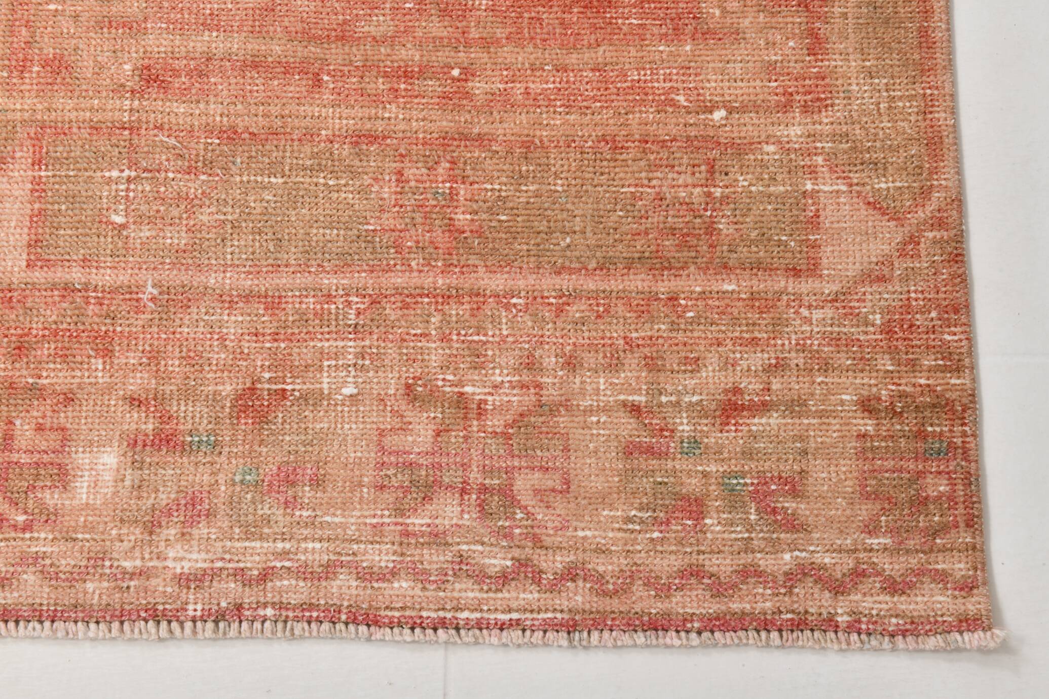 2x12 Stair Red & Pink Vintage Runner Rug, 73x382Cm