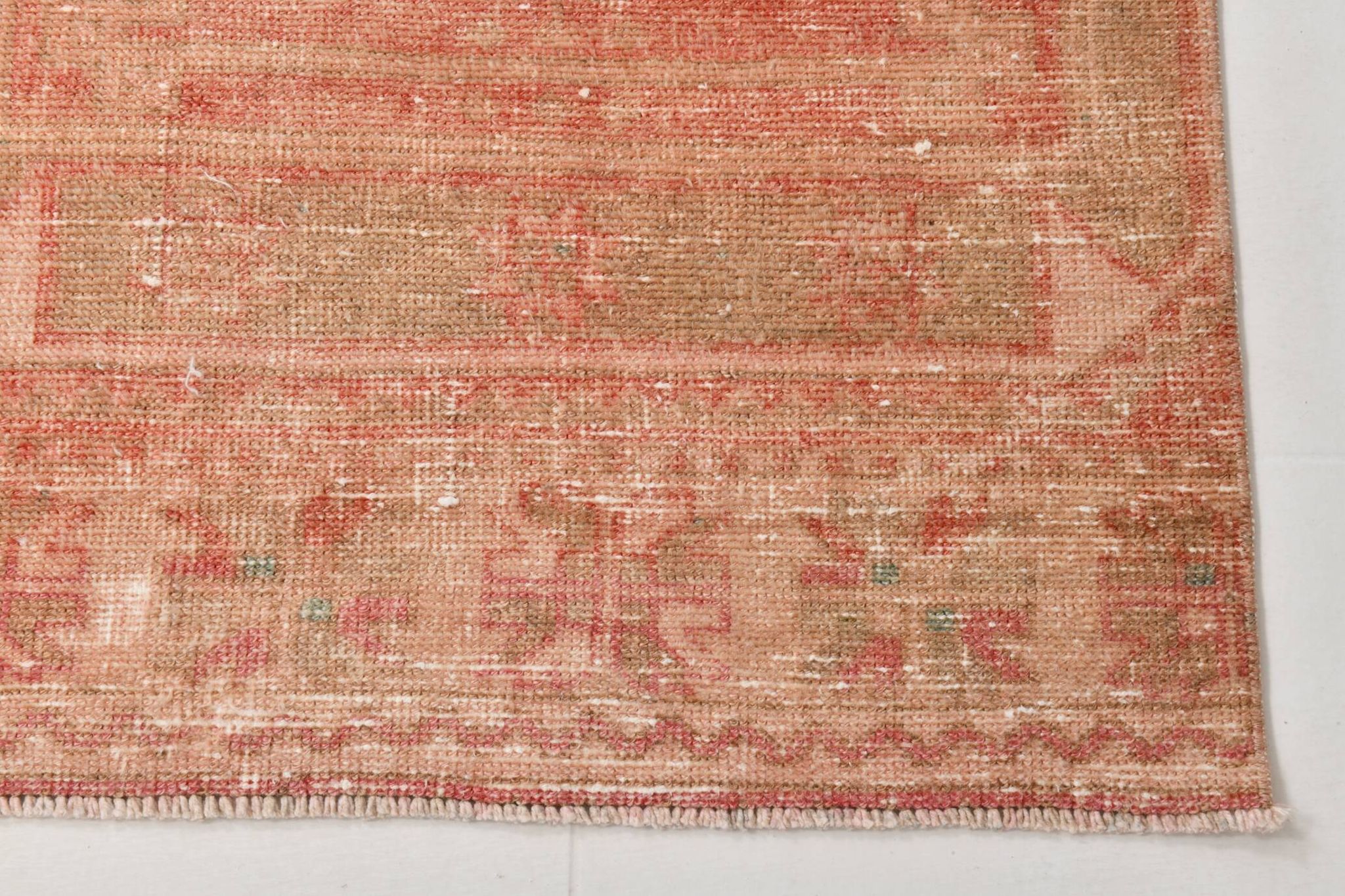 2x12 Stair Red & Pink Vintage Runner Rug, 73x382Cm